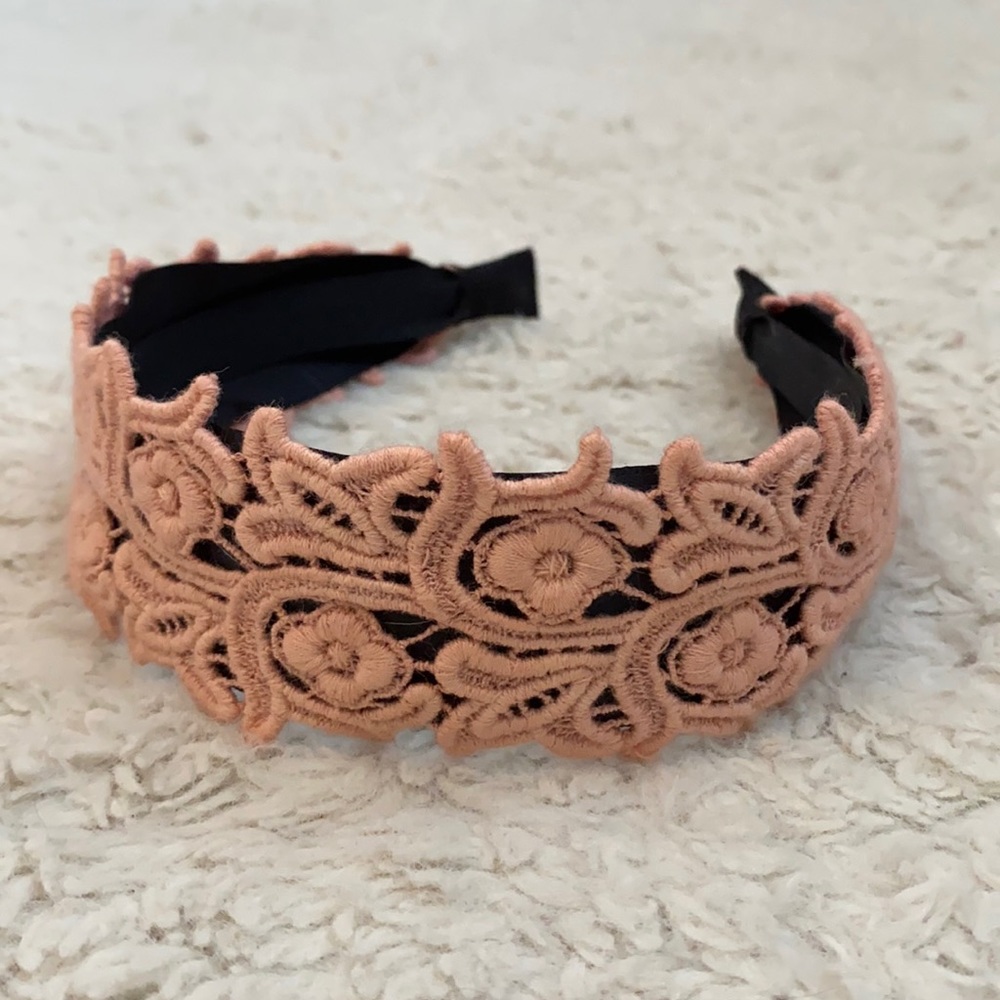 cute pink lace headband